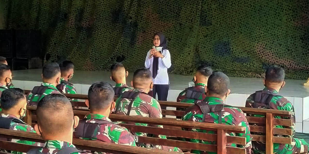 Sosialisasi P4GN di lingkungan prajurit Denkav/3-SC, Senin (06/07/20)